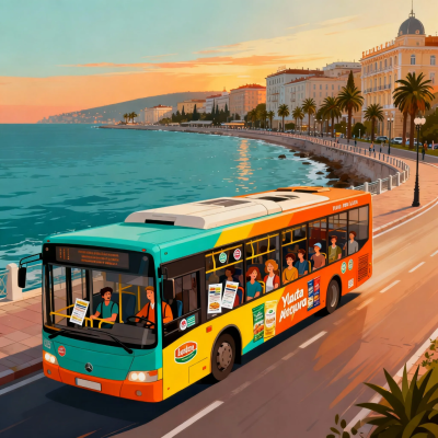 Реклама в транспорте. Ялта